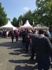Standing in line for Yakitori